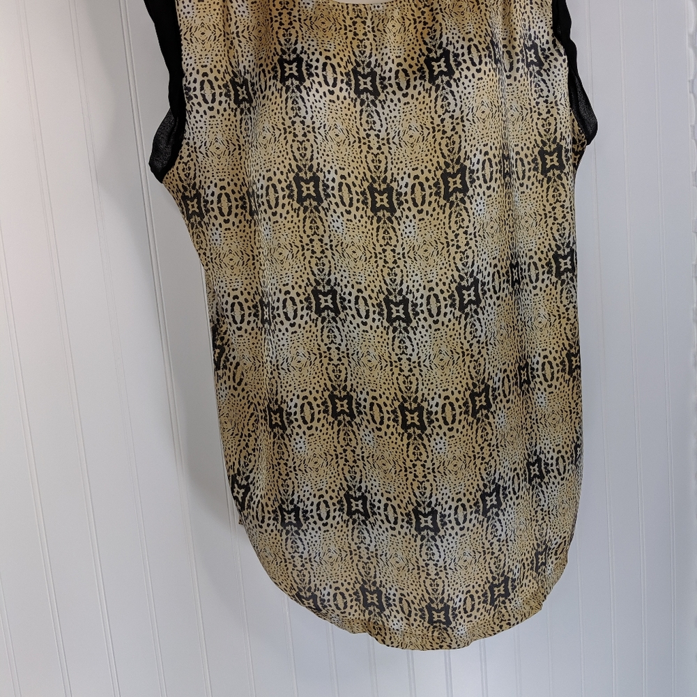 Mng By Mango Leopard Print Shell Sz 10 - image 3